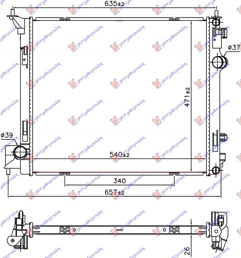 RADIATOR 1,2 DIG-T AUTO-1.6 DIG-T MANUAL