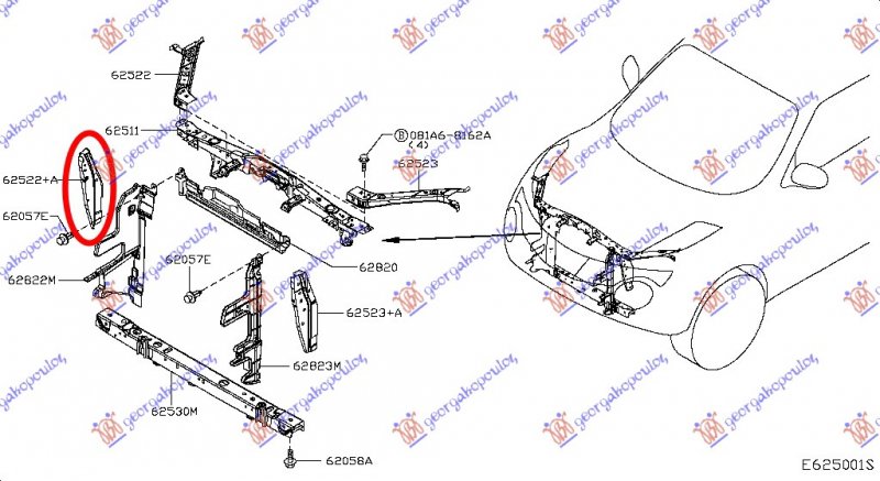 HEAD LAMP PANEL VERTICAL