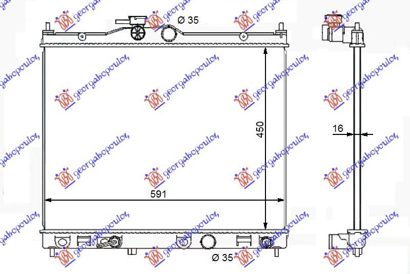 RADIATOR 1,6-16V (45x59x16)