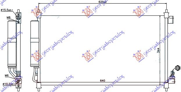 CONDENSER 1.6i16V (61x34,2x1,6)