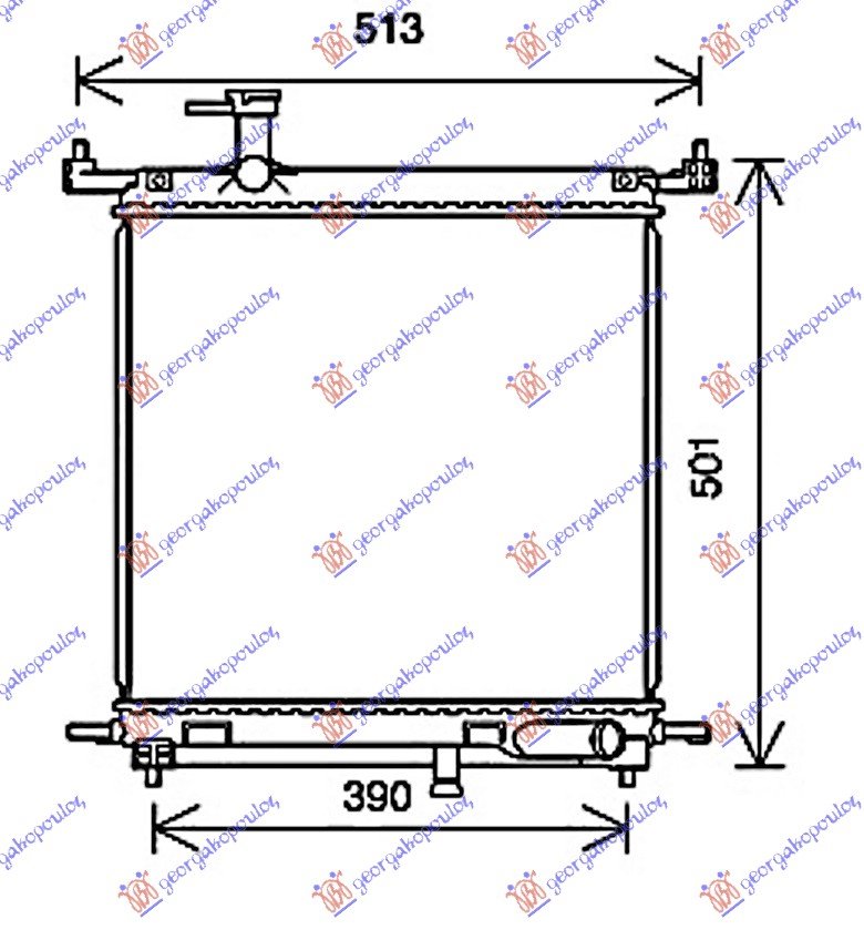 RADIATOR 1.2i-12V 75PS (40x43) (HR12DE)