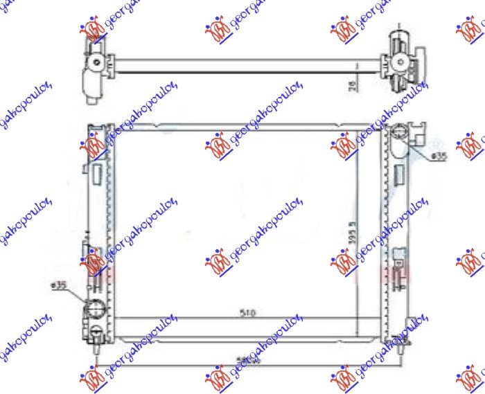 HLAD. MOTORA 1.0-1.4 BEN (510x395) KOYO