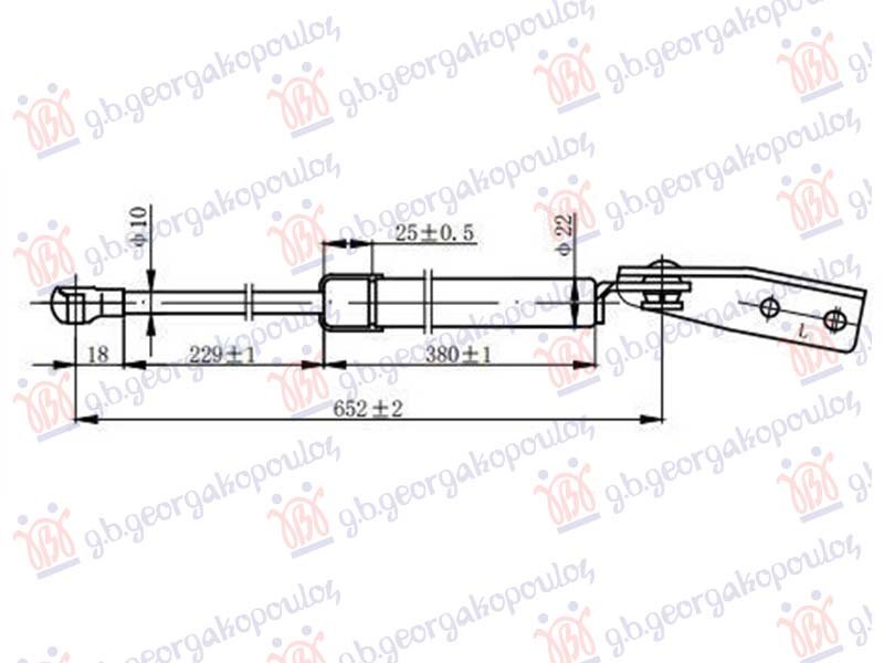 AMORTIZER GEPEK VRATA (652L-450N)