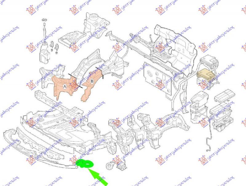 FRONT BUMPER REINFORCEMENT BRACKET LOWER