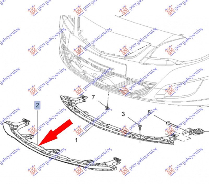 FRONT BUMPER REINFORCEMENT LOWER
