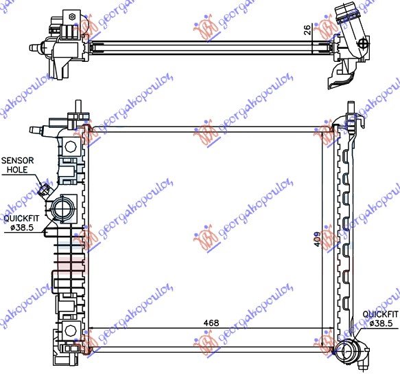 RAD. 1,4i-16vTUR.(47x42,8)A14NEL/T (KOYO