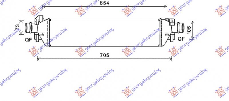 RAD. INTER. 1.6CDTi-1.7TDi (570x148x62)