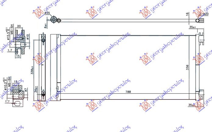 HLADNJAK KLIME 1.6 CDTi(78.8x35.6x1.6)