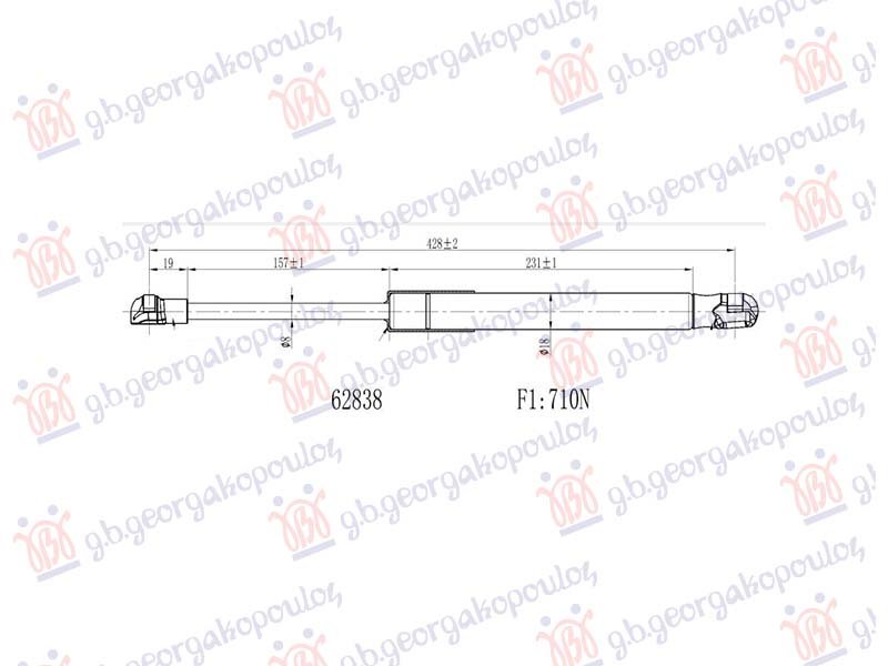 AMORTIZER GEPEK VRATA (429L-710N)