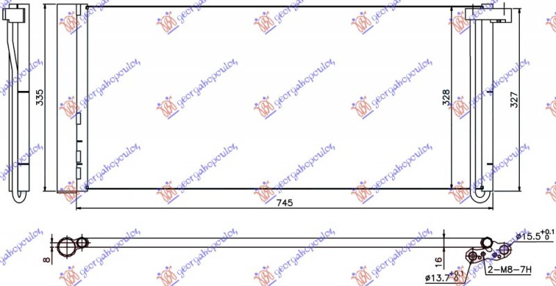 CONDENSER ALL MODEL (745x328x16)