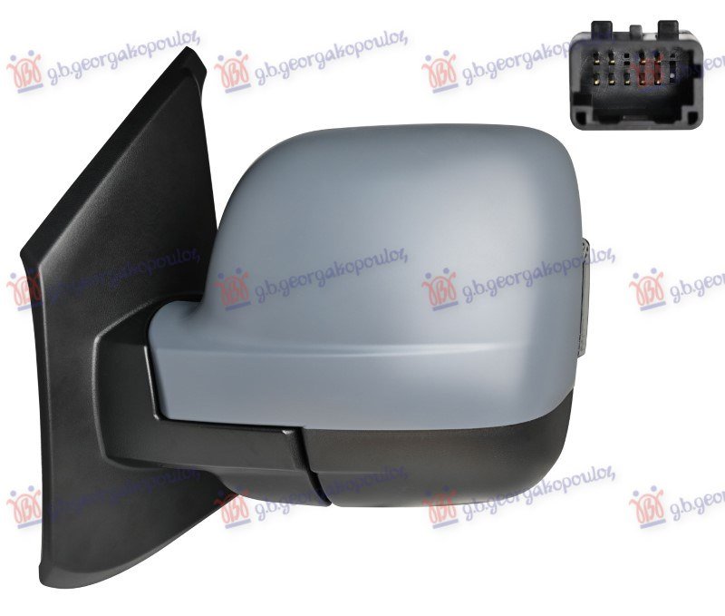 RETROVIZOR MEHANICKI SA SAJLOM CRNI (MIGAVAC) (2 PIN) (ASFERICNO STAKLO)