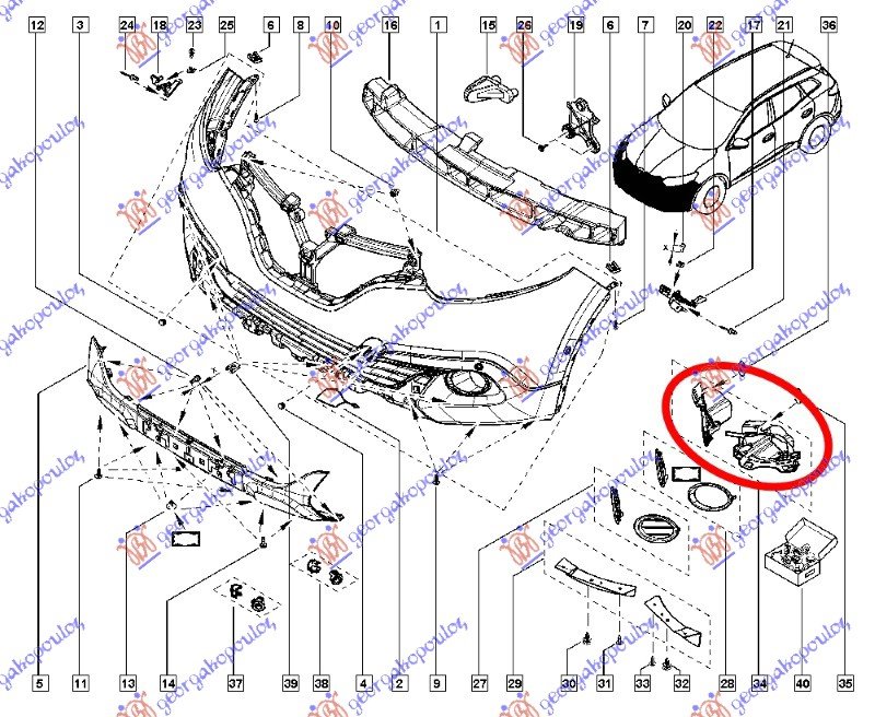 FOG LAMP BRACKET (SET)