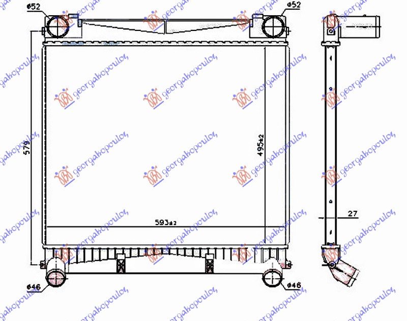 RAD. INTERC. 3.0TD 10- (495x593x40)