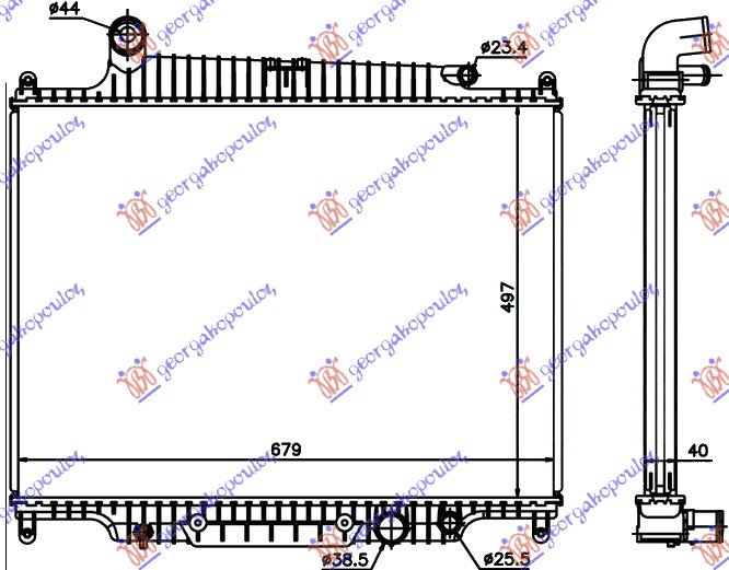 RADIATOR 3.6 TD DIESEL AUTOM. (495x680)