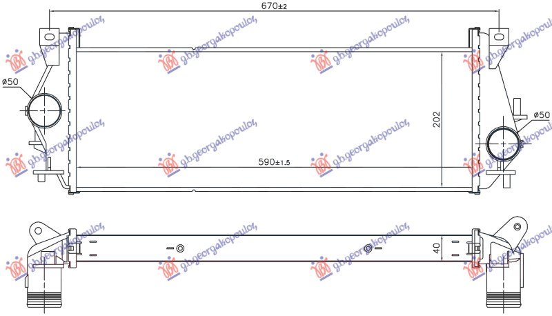 HLADNJAK INTERKULERA 2.2-2.4 DIZEL (590x202)