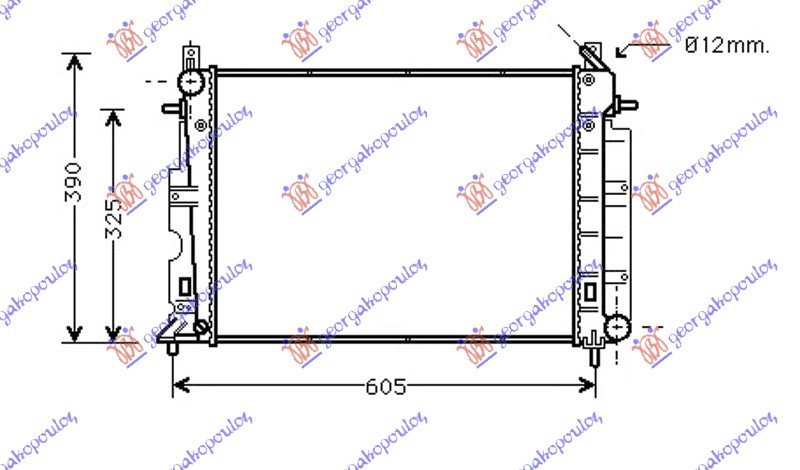 RADIATOR 2.0i16V-2.2TID (50x35x3,2) MAN.