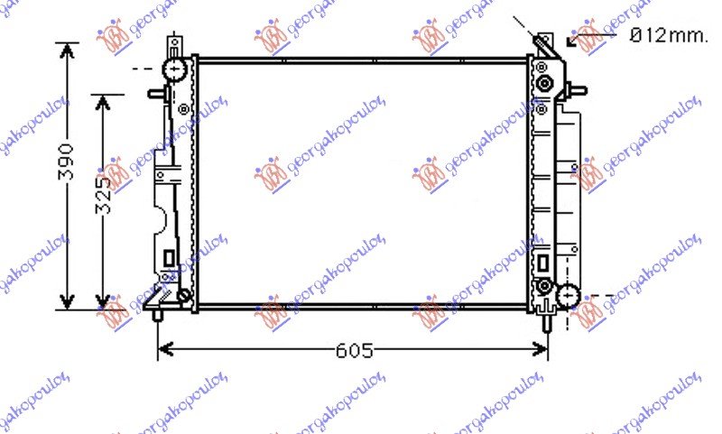 RADIATOR 2.0-2.5i-16V(34x68.5x16)AUTO