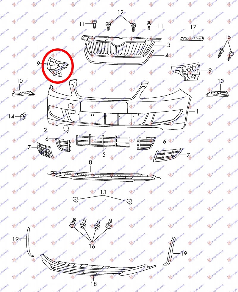 FR. BUMPER BRACKET SIDE (O)