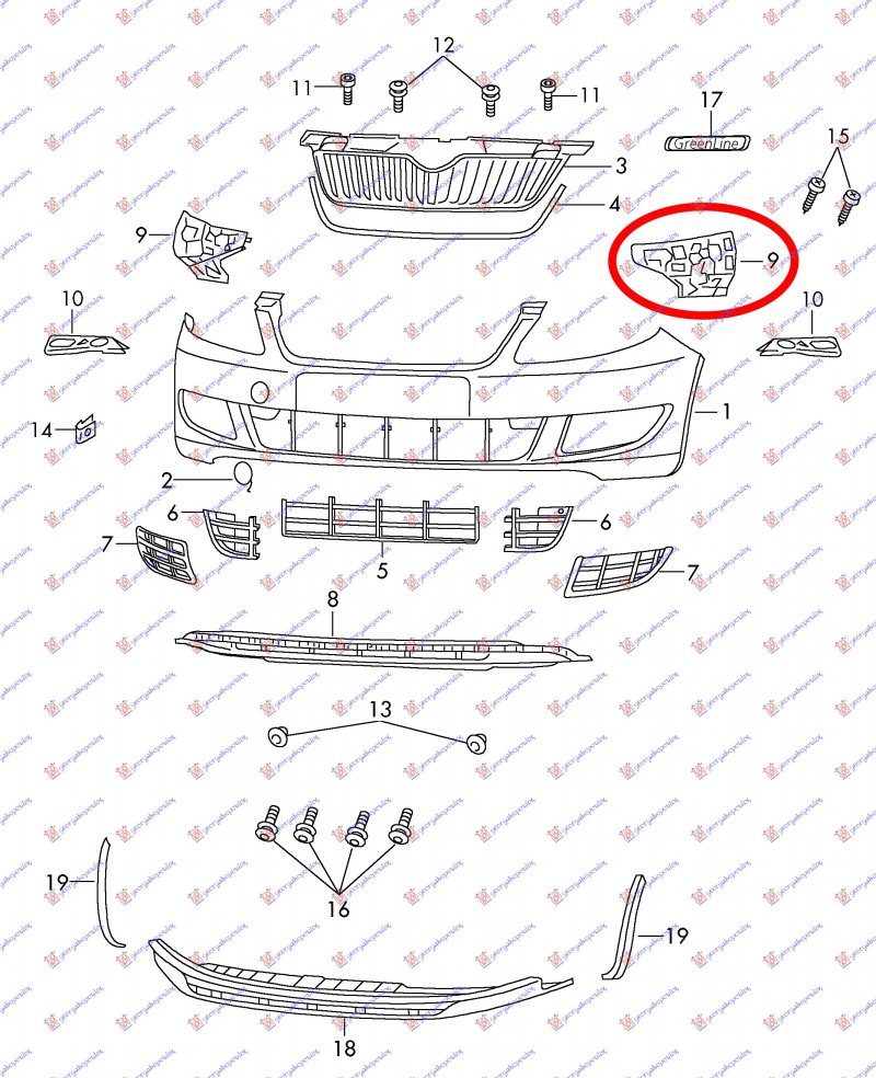 FR. BUMPER BRACKET SIDE (O)