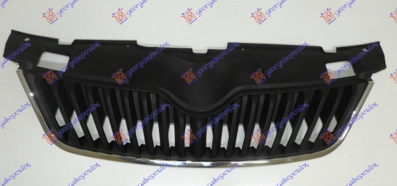 GRILLE BLACK W/CHROME MOULDING LOWER