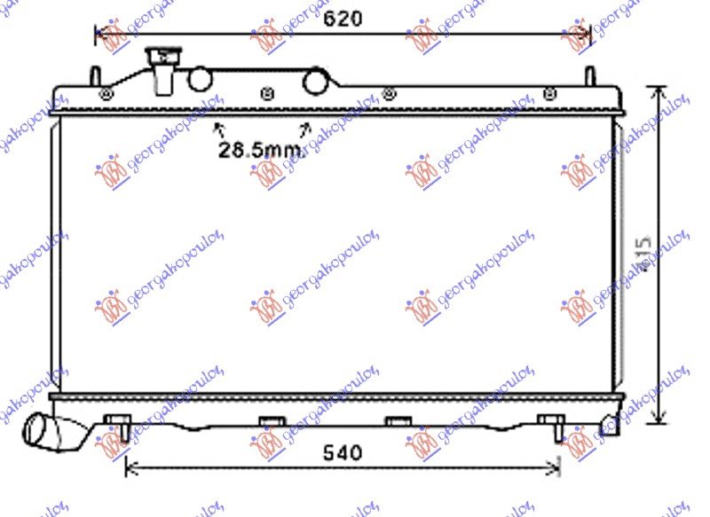 RADIATOR 2.0 DIESEL +/- AC (34x68,6x25)