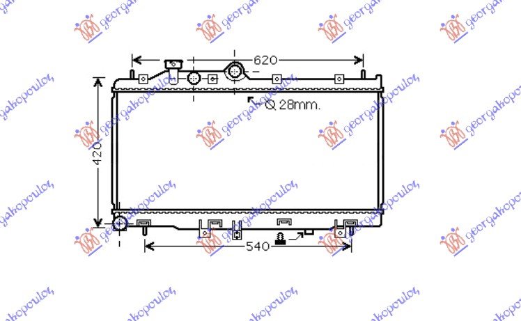 HLADNJAK MOTORA 2.0 T.D (34x68.5x25) (NRF)