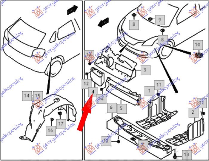 FR. BUMPER ABSORBER LOWER