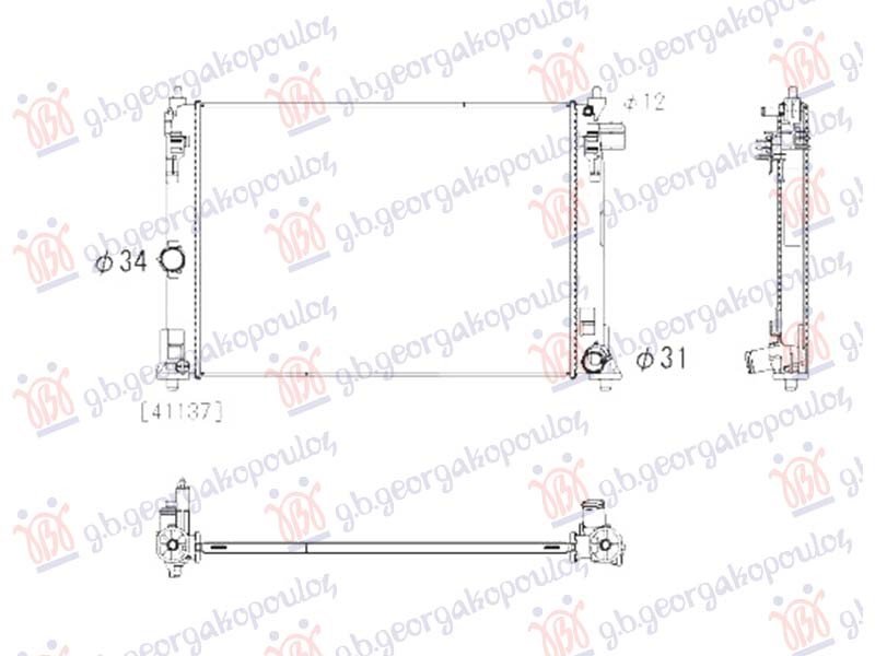 HLADNJAK MOTORA 1.0/1.5 BENZIN (524x388x16) (NRF)