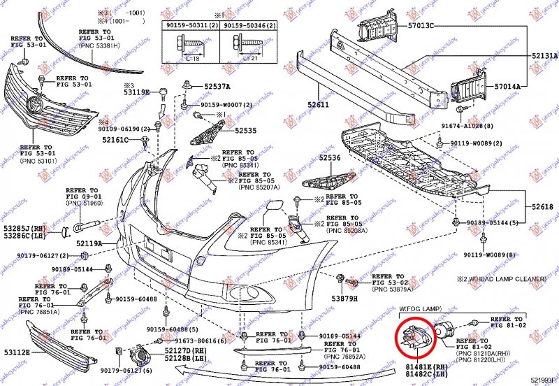 FRONT FOG LAMP COVER (STAY)