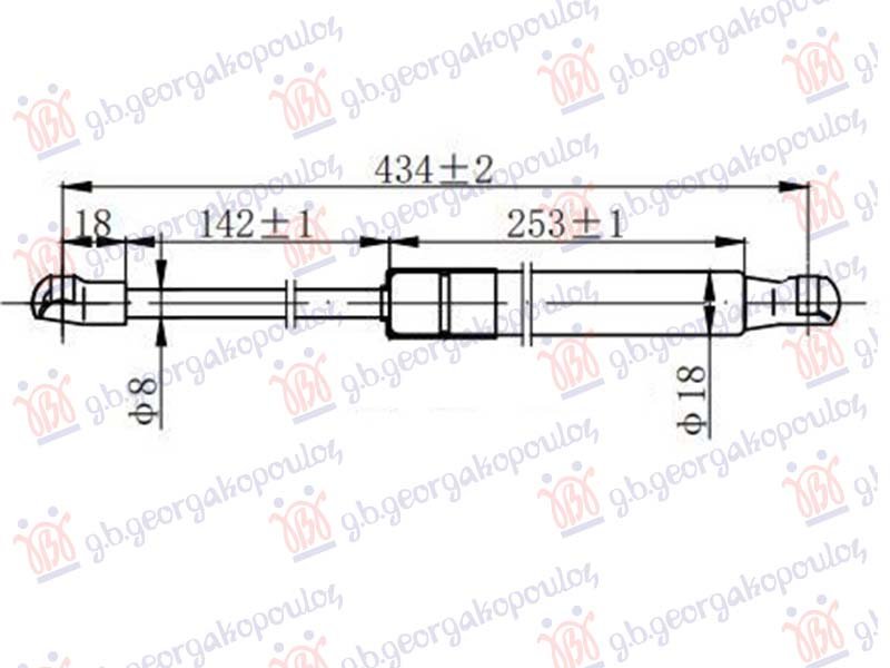 AMORTIZER GEPEK STAKLA (431L-120N)