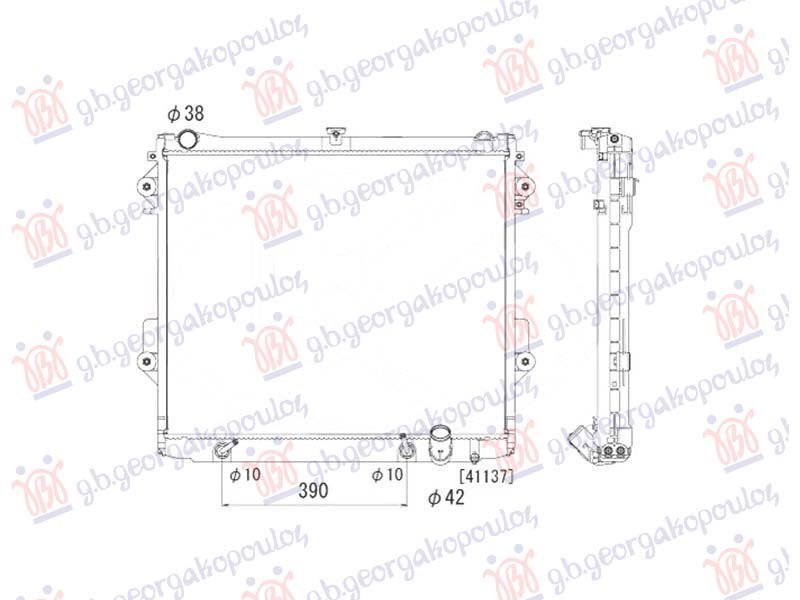 HLADNJAK MOTORA 4.7i V8 BENZIN (MAN/AUTO) (590x715) (NRF)