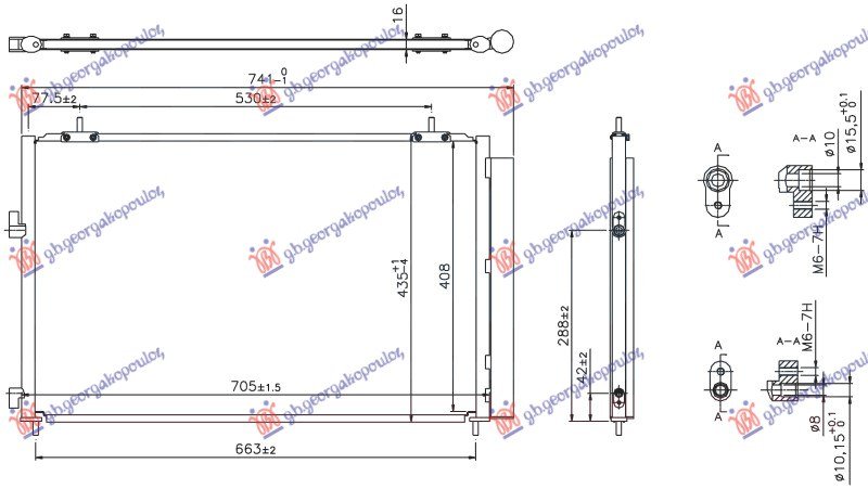HLADNJAK KLIME ZA SVE MODELSE BENZIN/DIZEL (665x415x16) (KOYO)