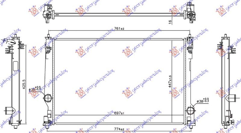 HLADNJAK MOTORA 2.0 BENZIN - 2.5 BENZIN/HIBRID (697x447) (VALEO)