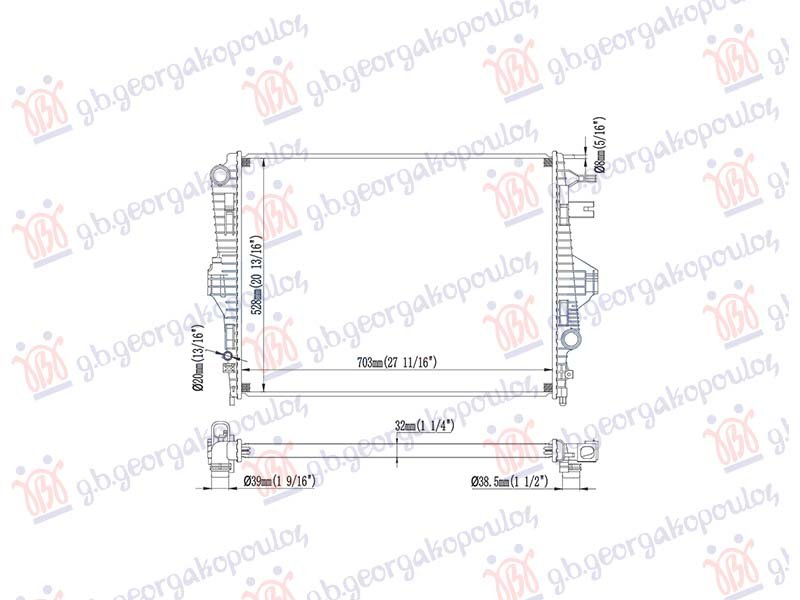 HLADNJAK MOTORA 4.2 BENZIN/DIZEL (700x548) (VALEO)