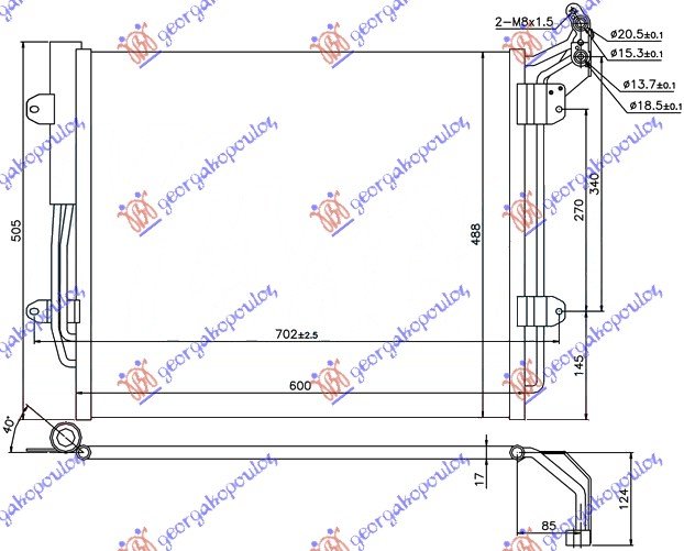 CONDENSER PETR.-DIESEL (56,5x49)