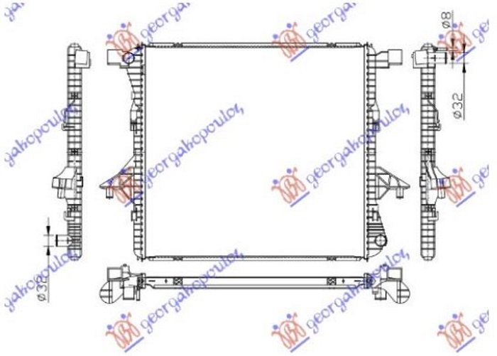 HLADNJAK MOTORA 2.0 TSI 2.0 TDI (61.7x58.4x26) (KOYO)
