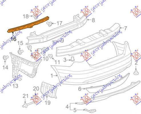REAR BUMPER BRACKET PLASTIC