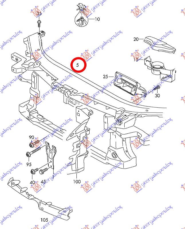 FRONT PANEL 1.4-1.8-2.0TSI-3.6 V6 24V-2.