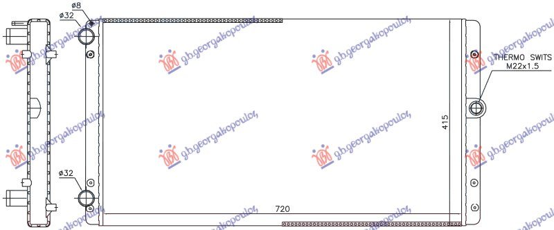 HLADNJAK MOTORA 2.5 DIZEL (720x416) (NRF)