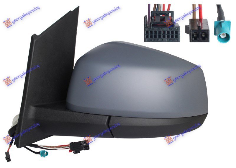 RETROVIZOR ELEKTRICNI SA GREJACEM PM (ELEKTRO-SKLOPIV) (MRTAV UGAO) (CIP RADIO ANTENE) (10 PIN)