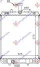 HLADNJAK MOTORA 1.0cc (+/-AC) (374x326) (MARELLI)