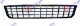 FR. BUMPER CENTER GRILLE BLACK W/CHROME