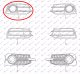 FR. BUMPER GRILLE (W/F.L.Ho) BLACK FRAME