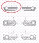 FR. BUMPER GRILLE W/F.L HO