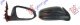 DOOR MIRROR MANUAL BLACK (A QUALITY)
